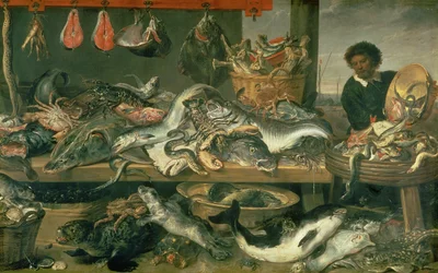 O mercado de peixe, 1618-21